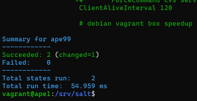 Vastaus moduulin ajamisesta