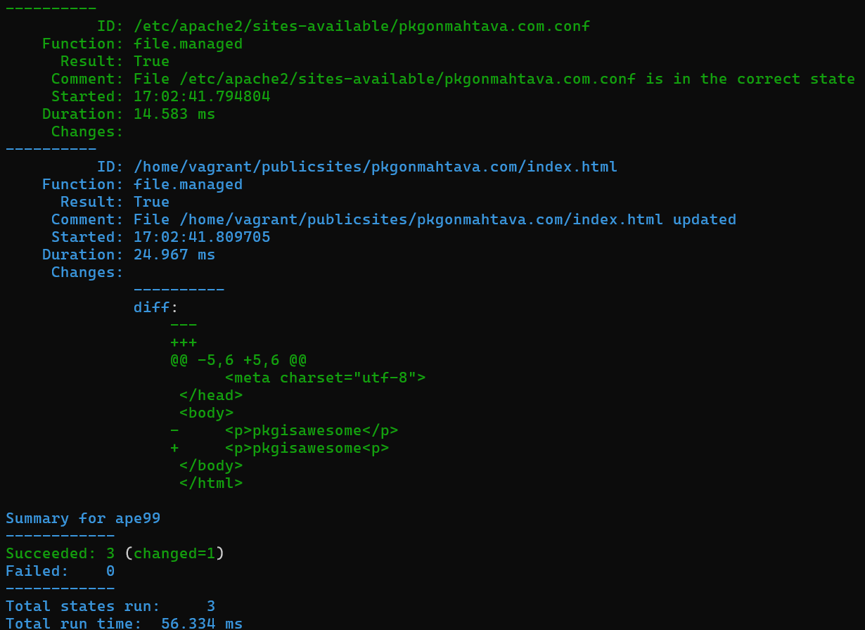 Vastaus moduulin ajamisesta