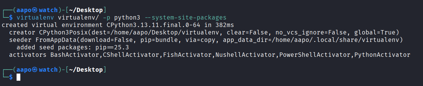 Virtuaaliympariston prosessi