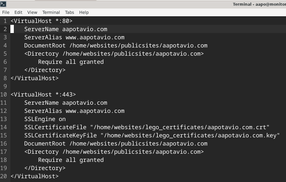 kuva konfigurointitiedostosta