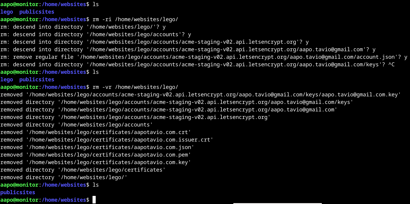 testihakemistojen poistaminen