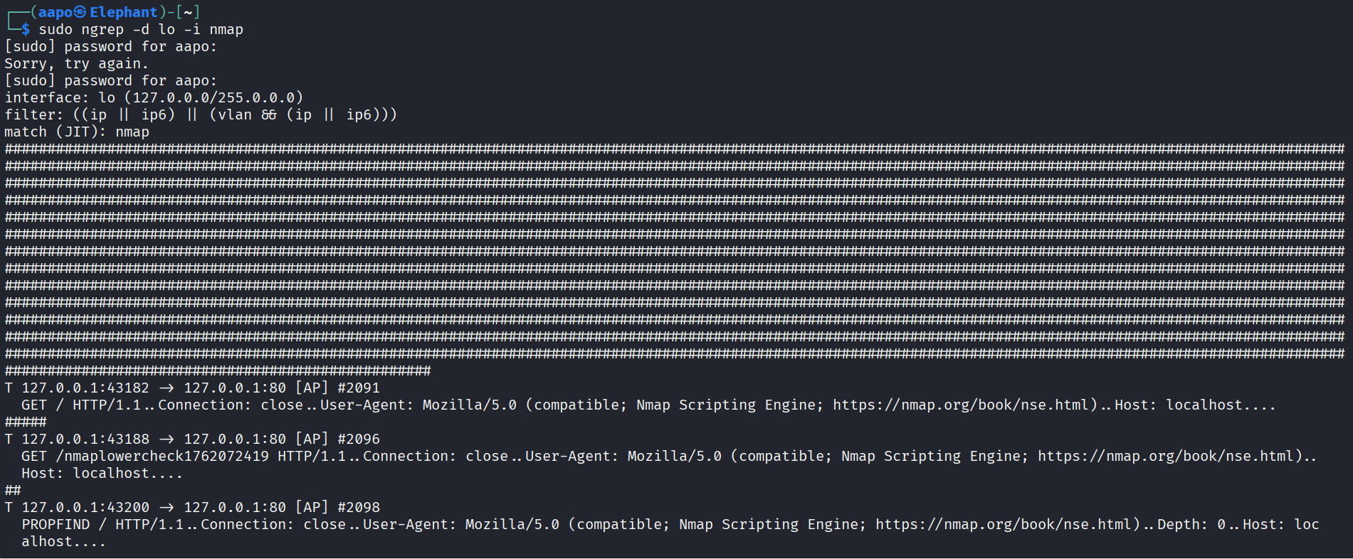 Saatuja tietoja ngrepilla